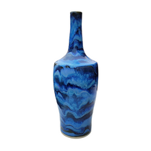 Load image into Gallery viewer, Tall Bottleneck  Vase  - Whistler Blue
